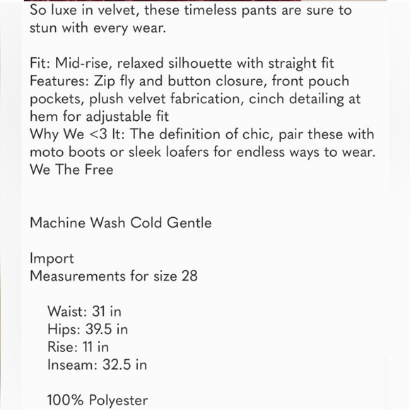 Free People velvet Lotus pants - Picture 7 of 16